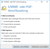 Dialog für S/MIME oder PGP
